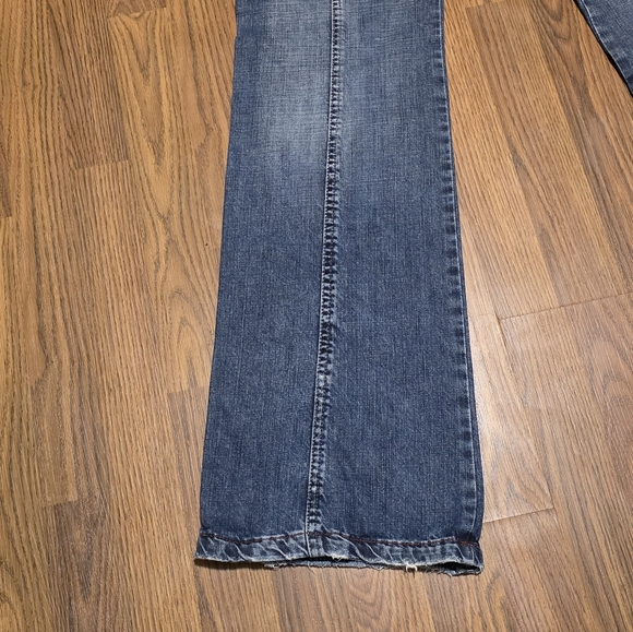 Diesel Womens Vintage Mid-Rise Pin Tuck Flare Jeans Size 30 Y2K Paneled Workwear - Picture 3 of 14
